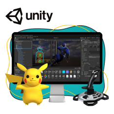 Мир игр на Unity 2D на популярном движке + AI-помощники - КИБЕРшкола программирования для детей, компьютерные курсы для школьников, начинающих и подростков - KIBERone г. Царицыно