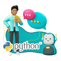 Умный чат-бот на Python - КИБЕРшкола программирования для детей, компьютерные курсы для школьников, начинающих и подростков - KIBERone г. Царицыно